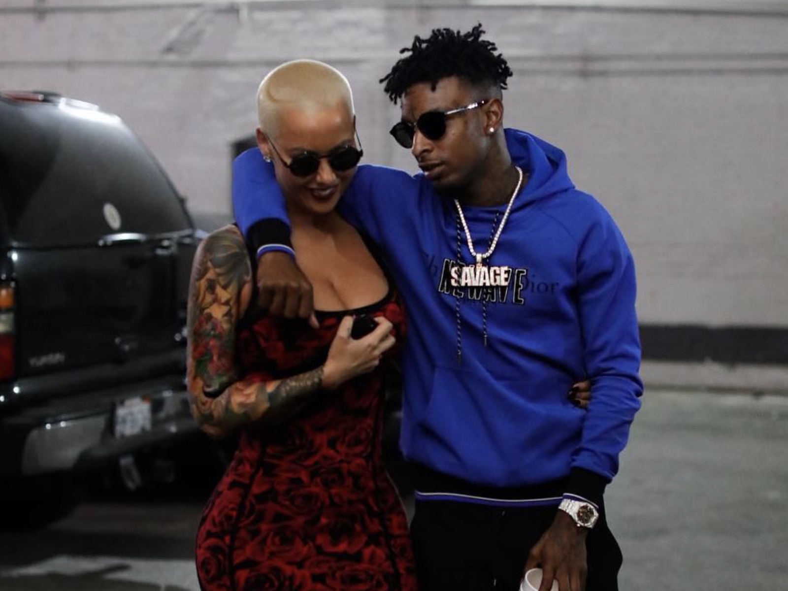 21 Savage And Amber Rose - HD Wallpaper 