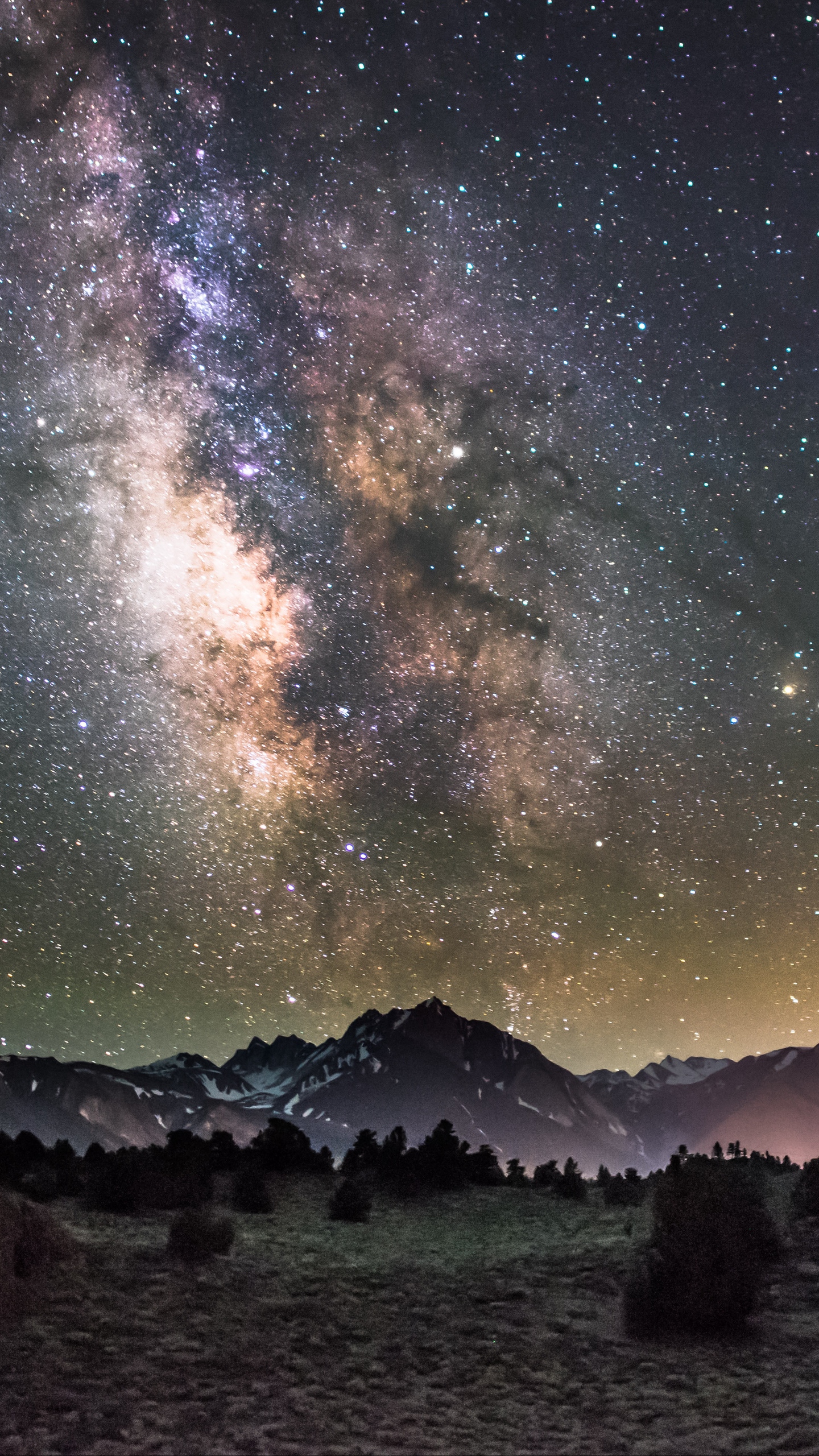 Wallpaper Galaxy, Night, Starry Sky, Mountains - You Speak A Hundred Billion Galaxies - HD Wallpaper 