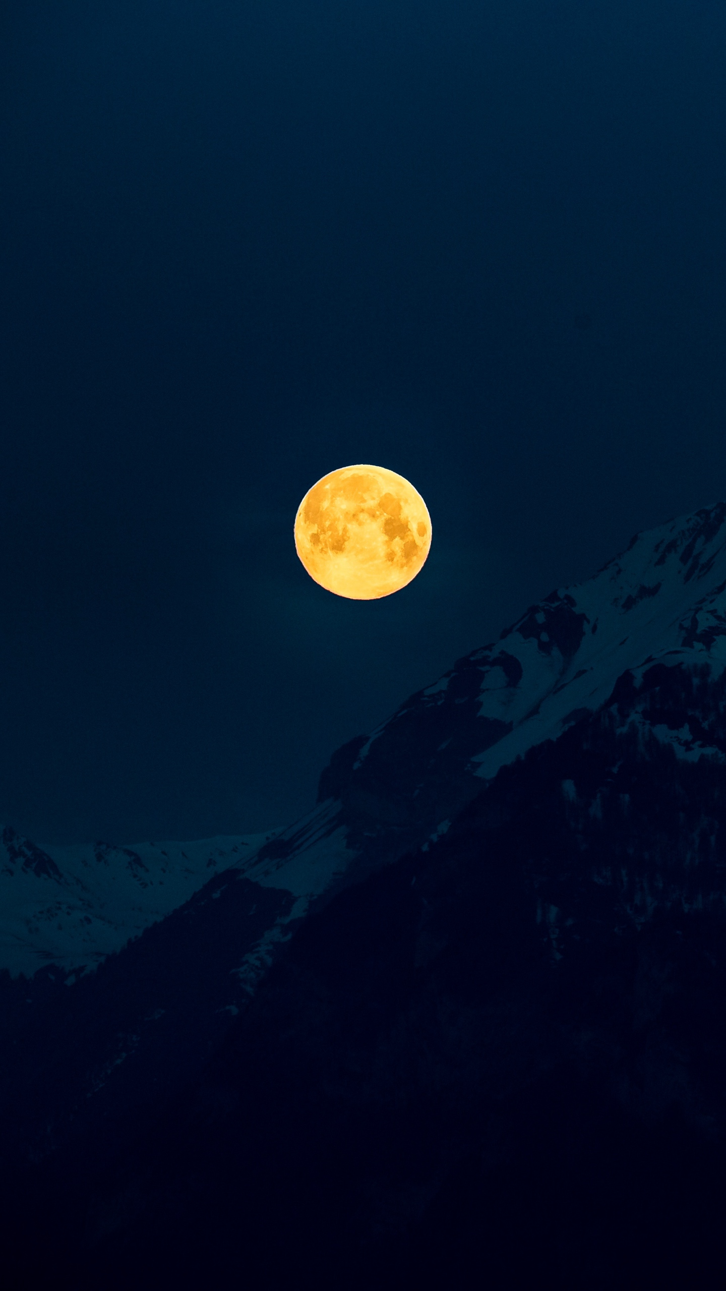 Wallpaper Moon, Mountains, Night, Full Moon, Moonlight - Moon - HD Wallpaper 