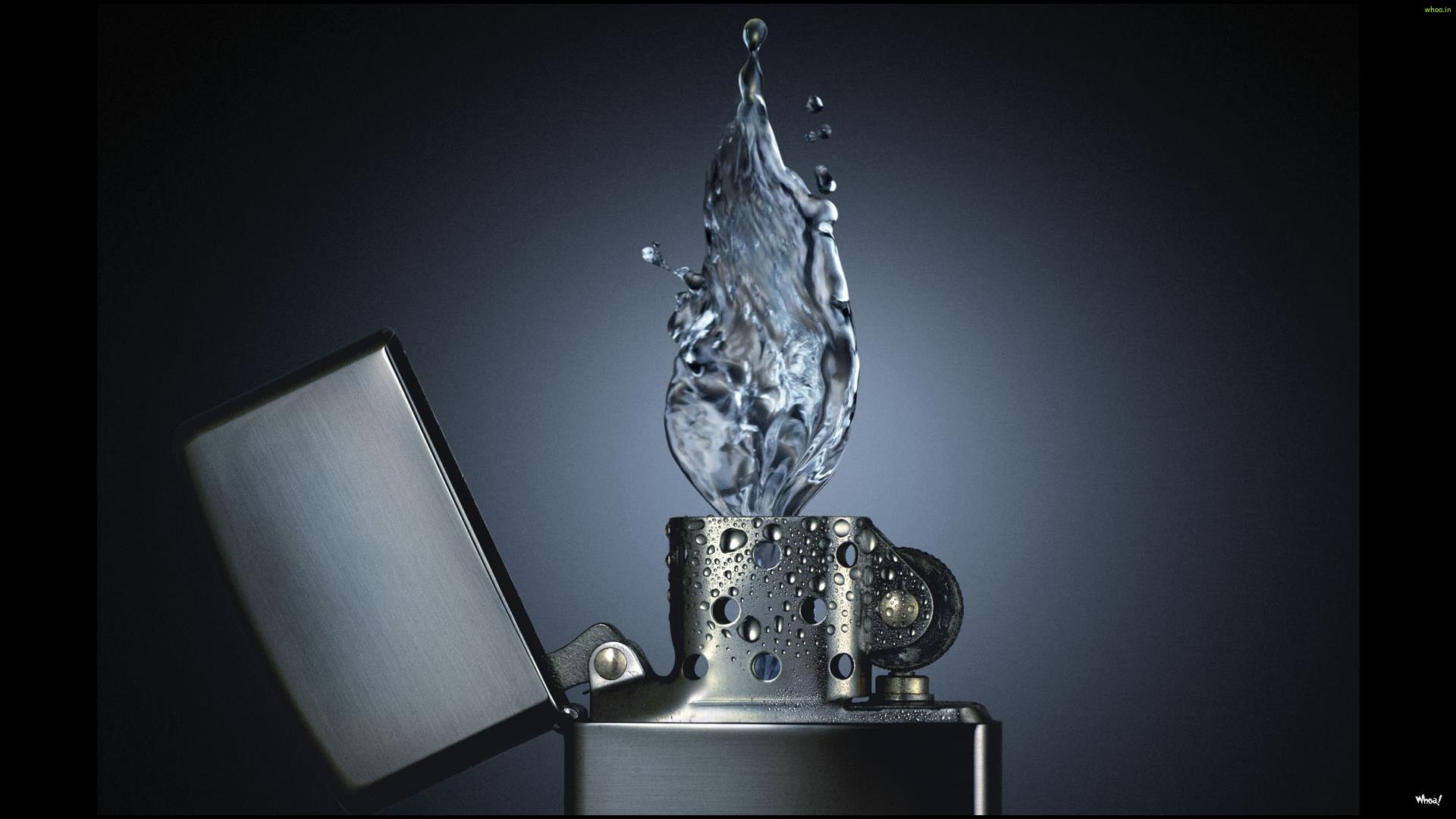 1920 X 1080 Size Hd Desktop Wallpaper - Flame Made Of Water - HD Wallpaper 