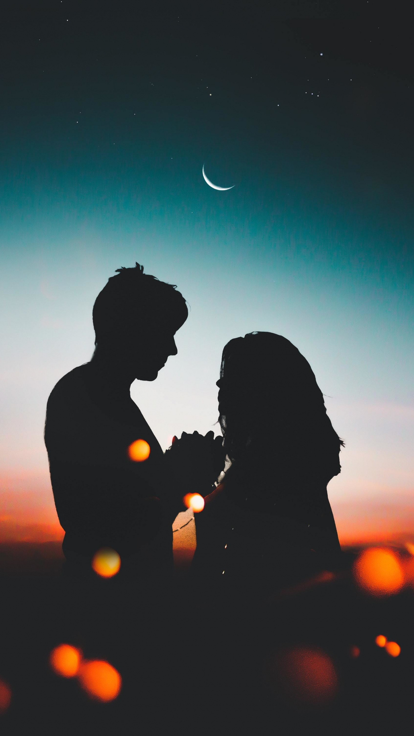 Silhouette, Couple, Love, Sunset, Outdoor, Wallpaper - Love Couples - HD Wallpaper 