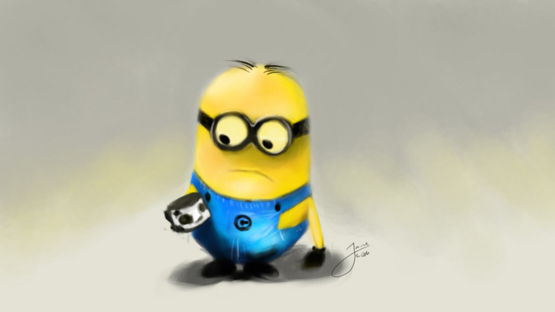 Yellow Theme Wallpaper For Desktop With Image Resolution - Sad Minions Images Hd - HD Wallpaper 