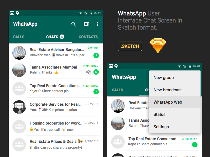 Whatsapp Android Chat Ui - Whatsapp Chat Mockup Psd - HD Wallpaper 