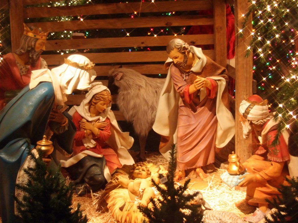 Nativity Wallpaper - Happy Christmas Jesus Birth - HD Wallpaper 