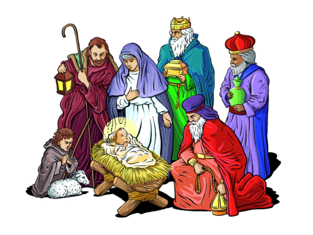 Clip Art Manger Scene Clip Art - Jesus Christ Born Clipart - HD Wallpaper 