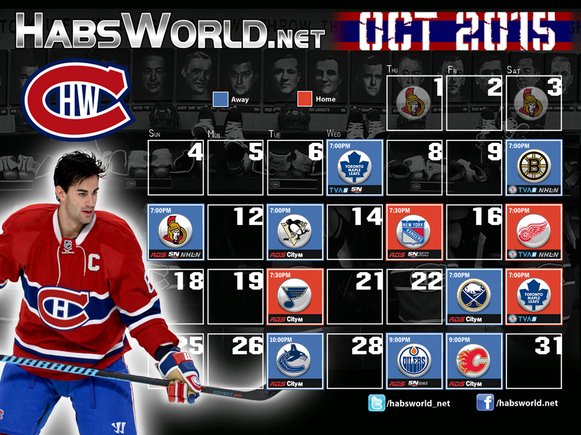 Montreal Canadiens Schedule November - HD Wallpaper 