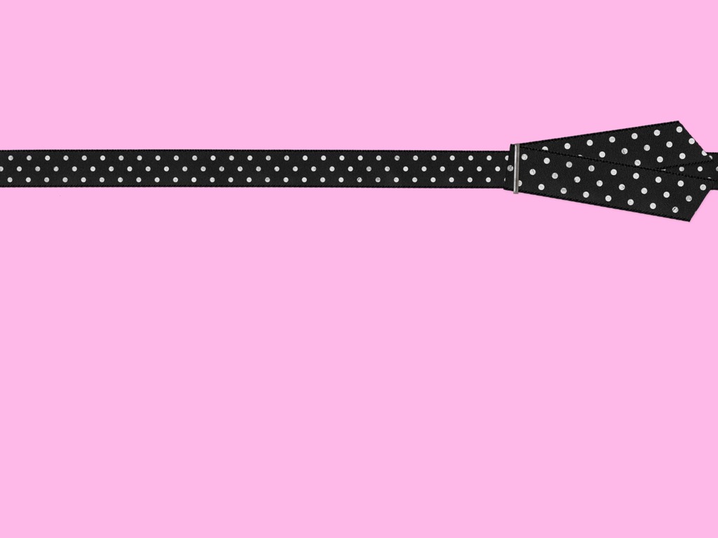 Black Ribbon With Pink Backgrounds - Polka Dot - HD Wallpaper 
