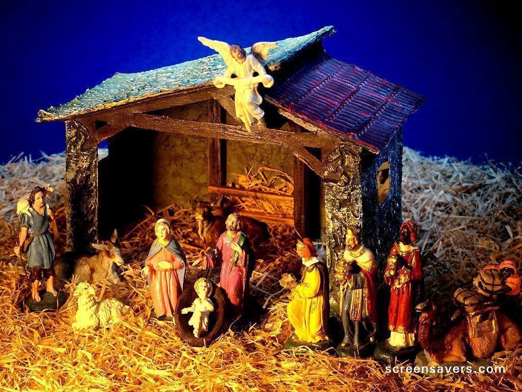 Christmas Jesus Birth House - HD Wallpaper 