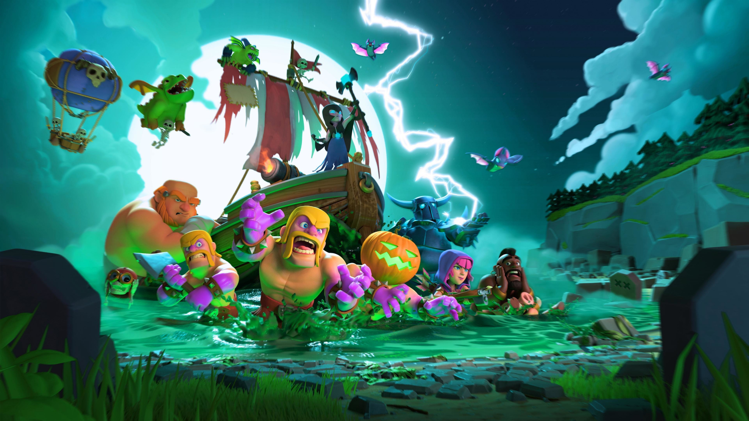 Clash Of Clans, Mobile Game, Halloween, Wallpaper - Clash Of Clans 4k - HD Wallpaper 
