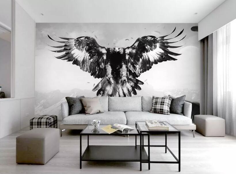 Eagle Wallpaper Living Room - HD Wallpaper 