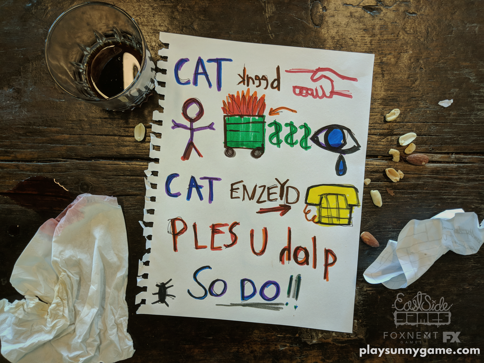 Charlie Handwriting It's Always Sunny - HD Wallpaper 