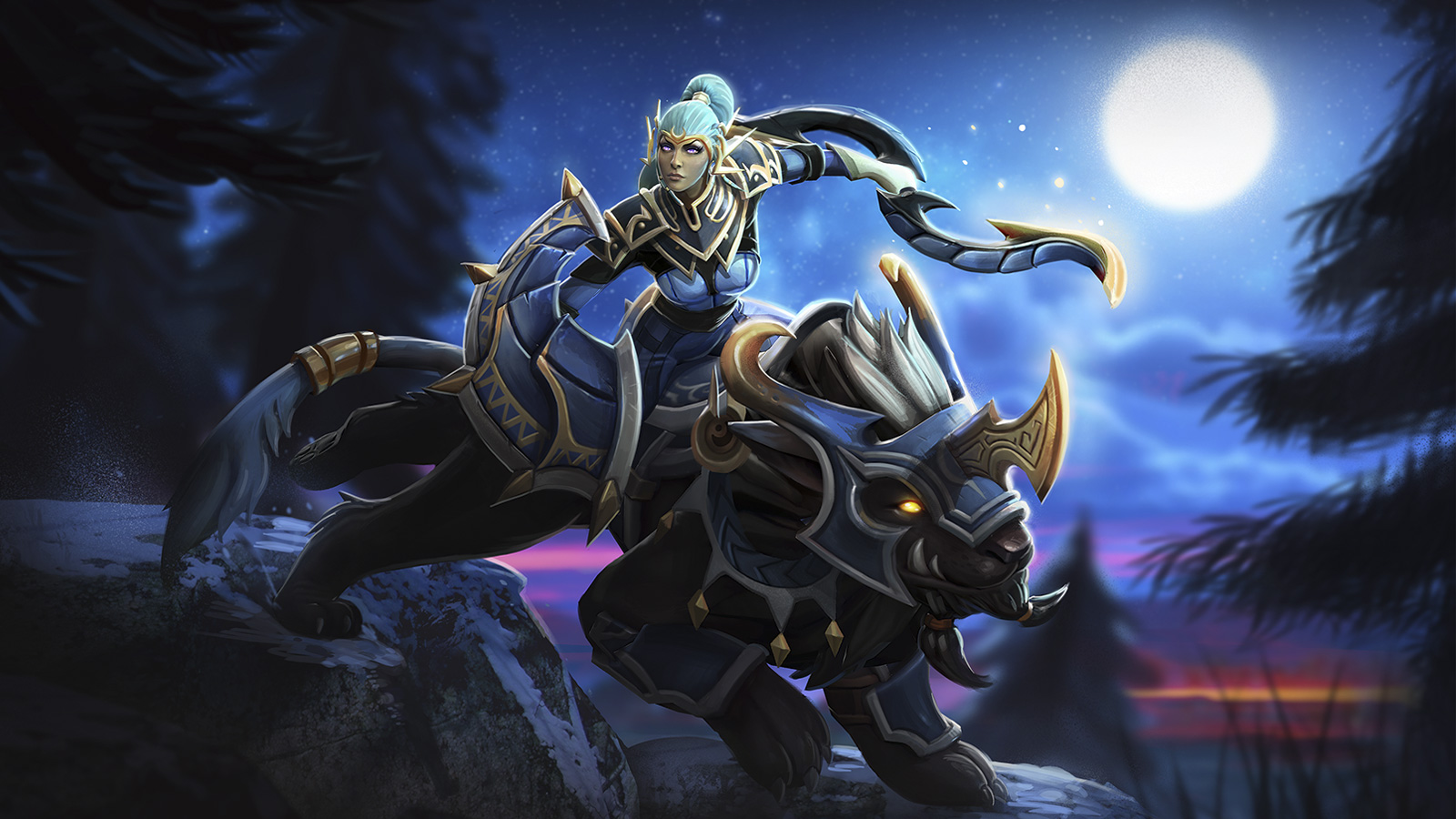 Luna Dota 2 Wallpaper, Fondo, Loading Screen - Pc Game - HD Wallpaper 