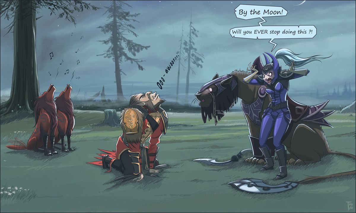 Luna Dota Love - HD Wallpaper 