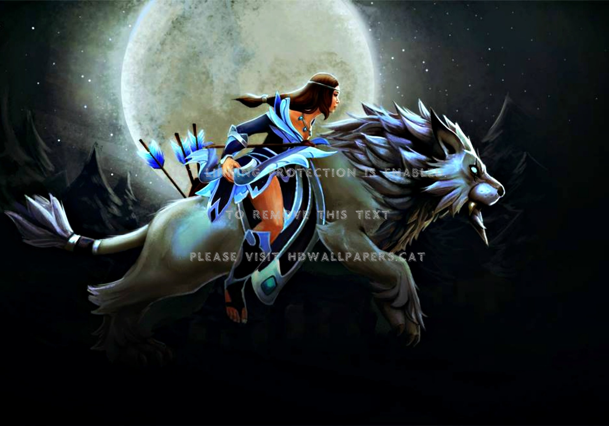 Mirana Girl Game Luna Dota White Princess - Dota 2 - HD Wallpaper 