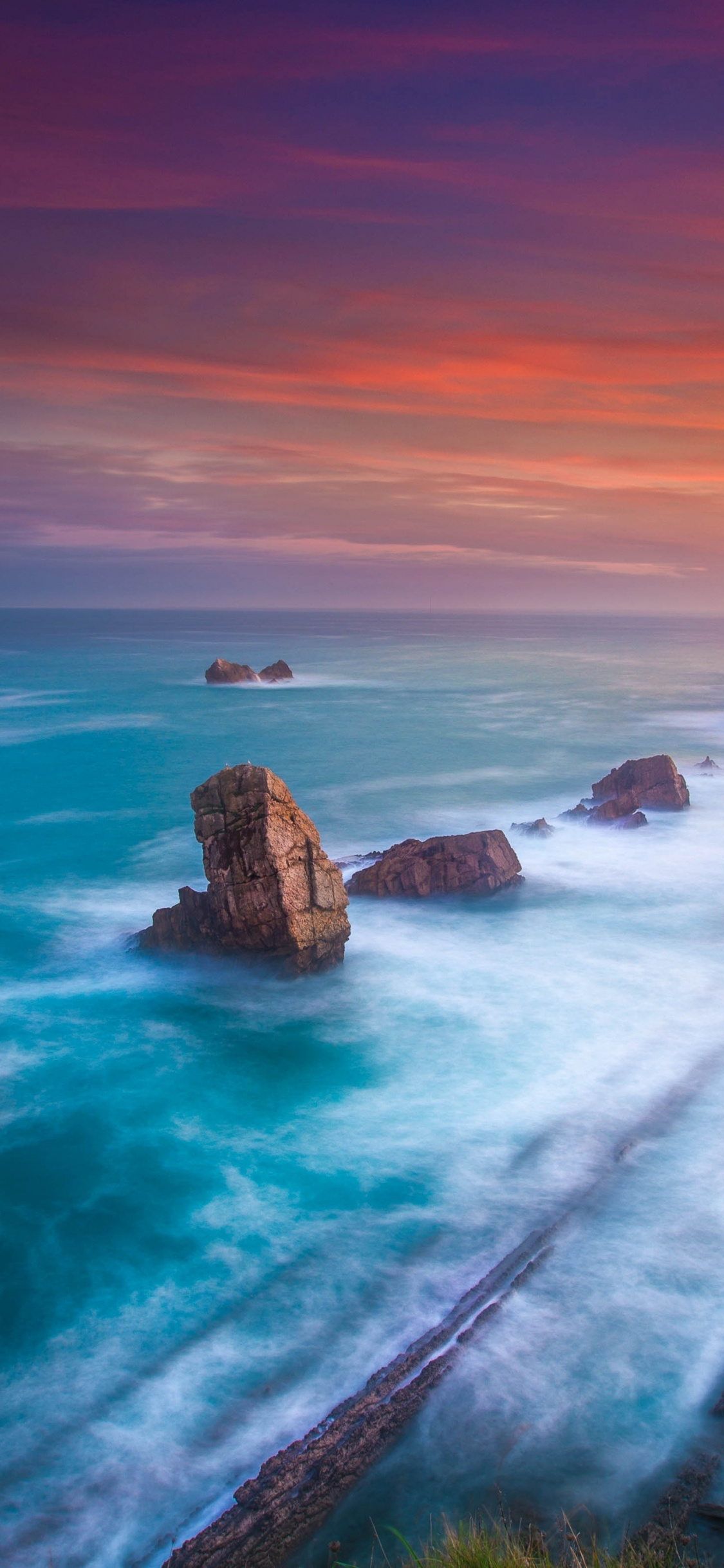 Playa De Portio, Beach, Rocks, Cliff, Adorable, Wallpaper - 4k Playa - HD Wallpaper 