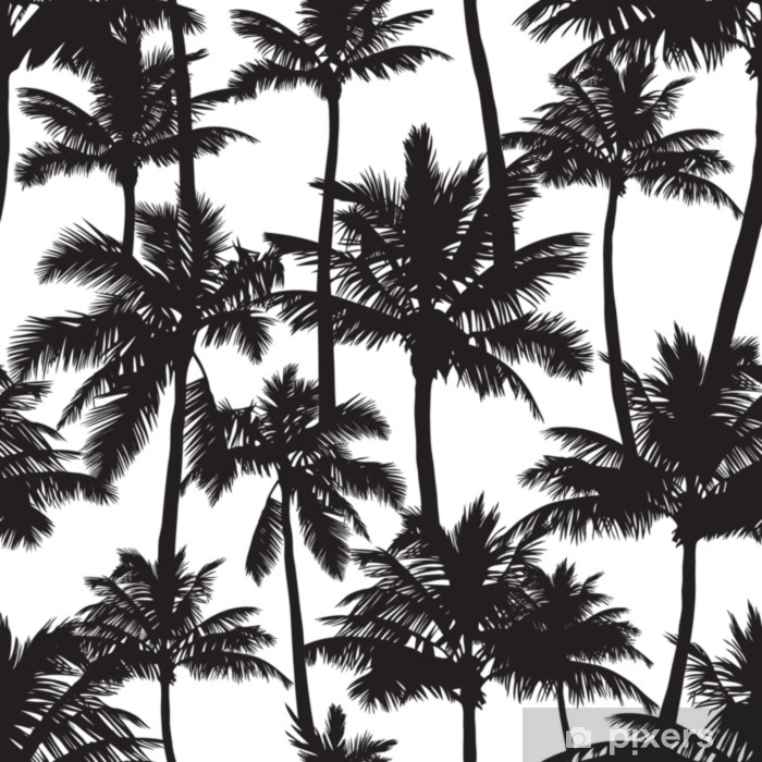 Palm Tree Black Background - HD Wallpaper 