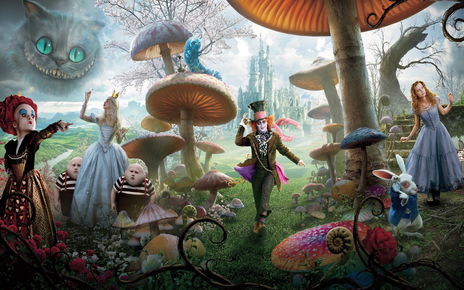 Alice In Wonderland Wallpaper - Mad Hatter Computer Background - HD Wallpaper 