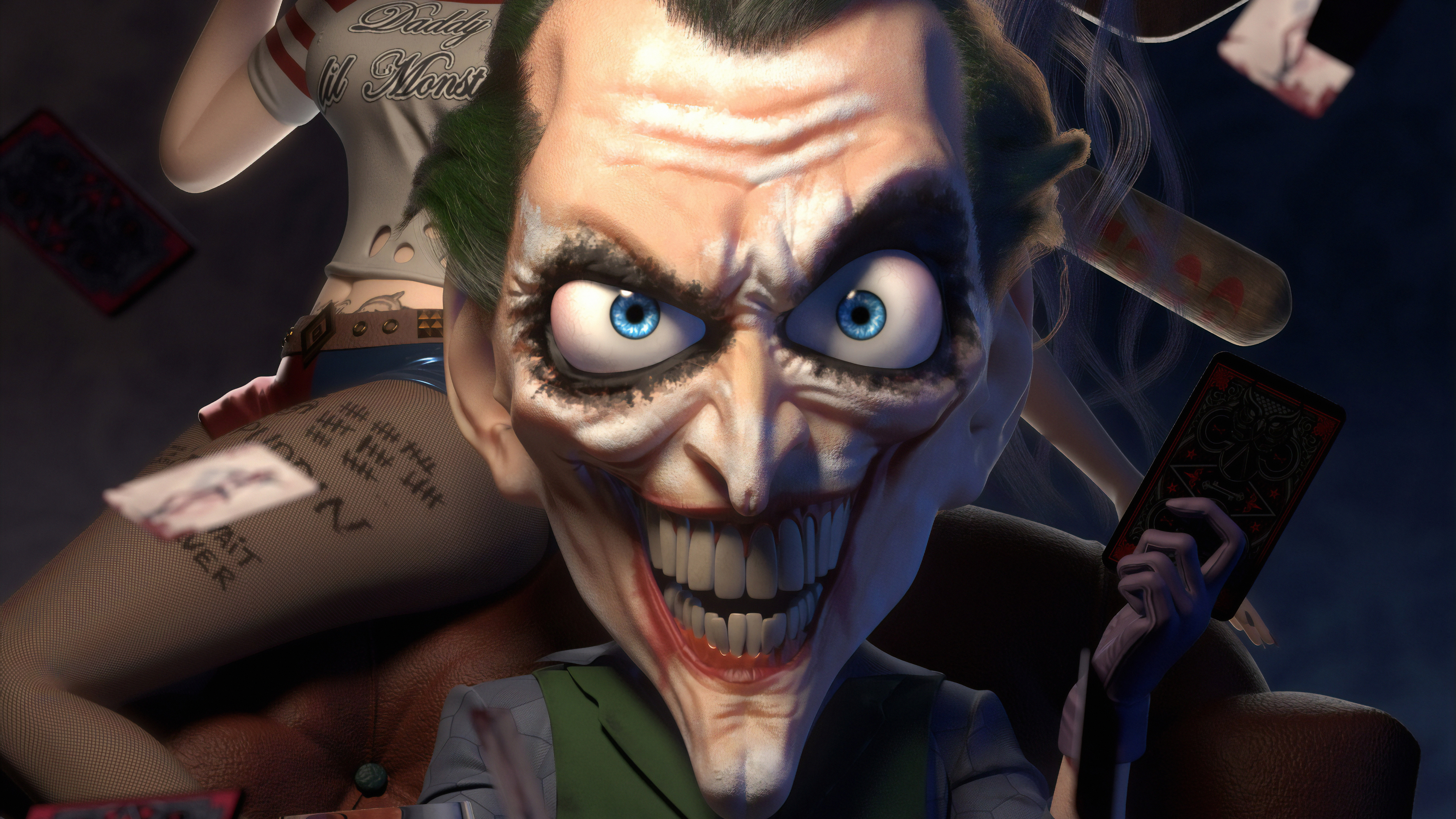 Joker Big Face - HD Wallpaper 