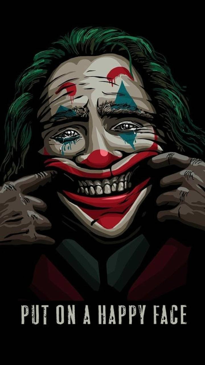 #wallpaper #wallpapertumblr #tumblr #jokerface #clown - صور جوكر الحزين يبتسم - HD Wallpaper 