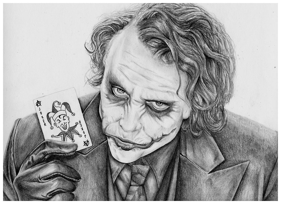 Image For Australian Actor Heath Ledger Joker Drawing - Joker Heath Ledger Drawing - HD Wallpaper 