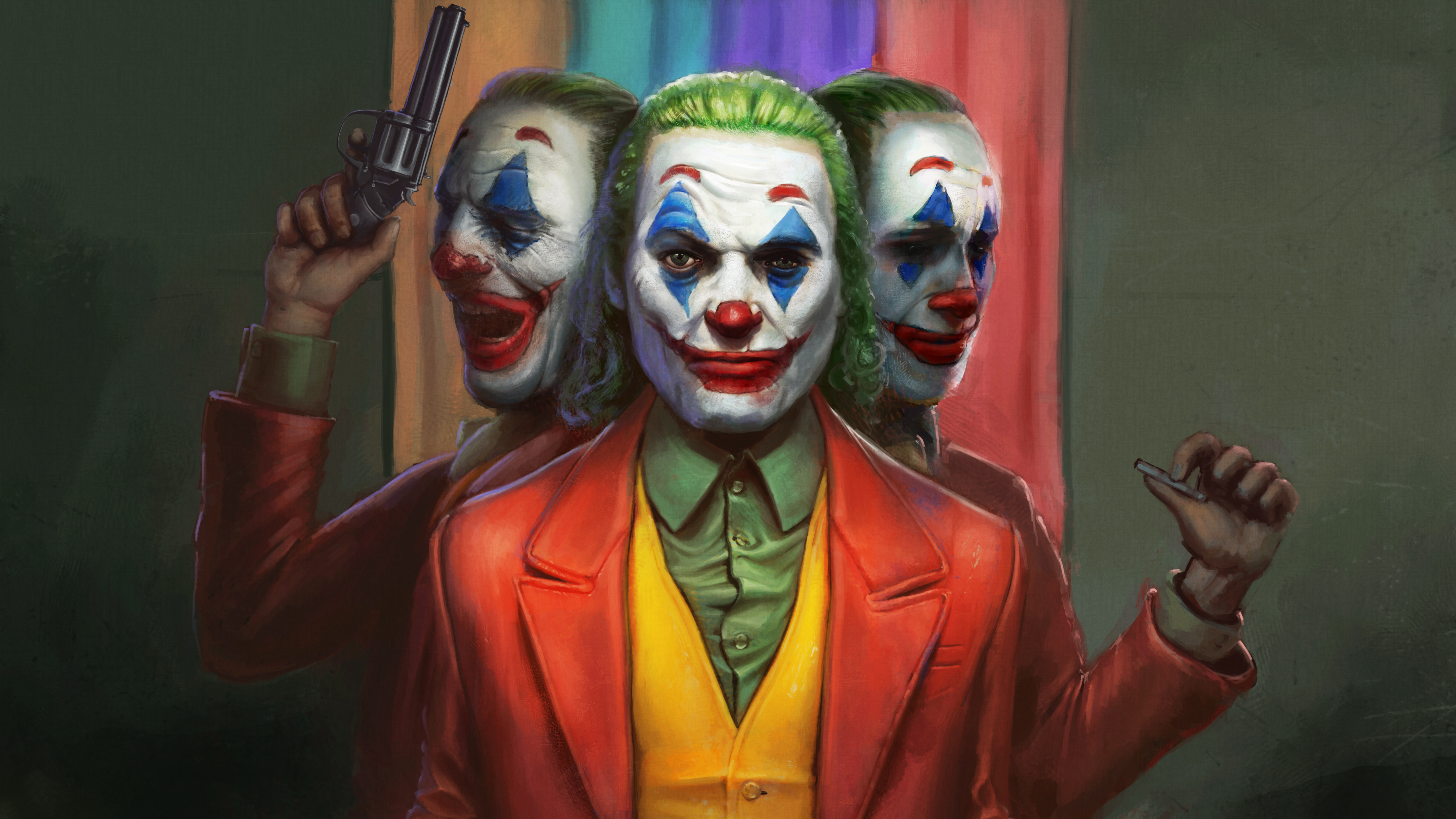 Joker Face Wallpaper 5294x2978 Wallpaper Teahub Io