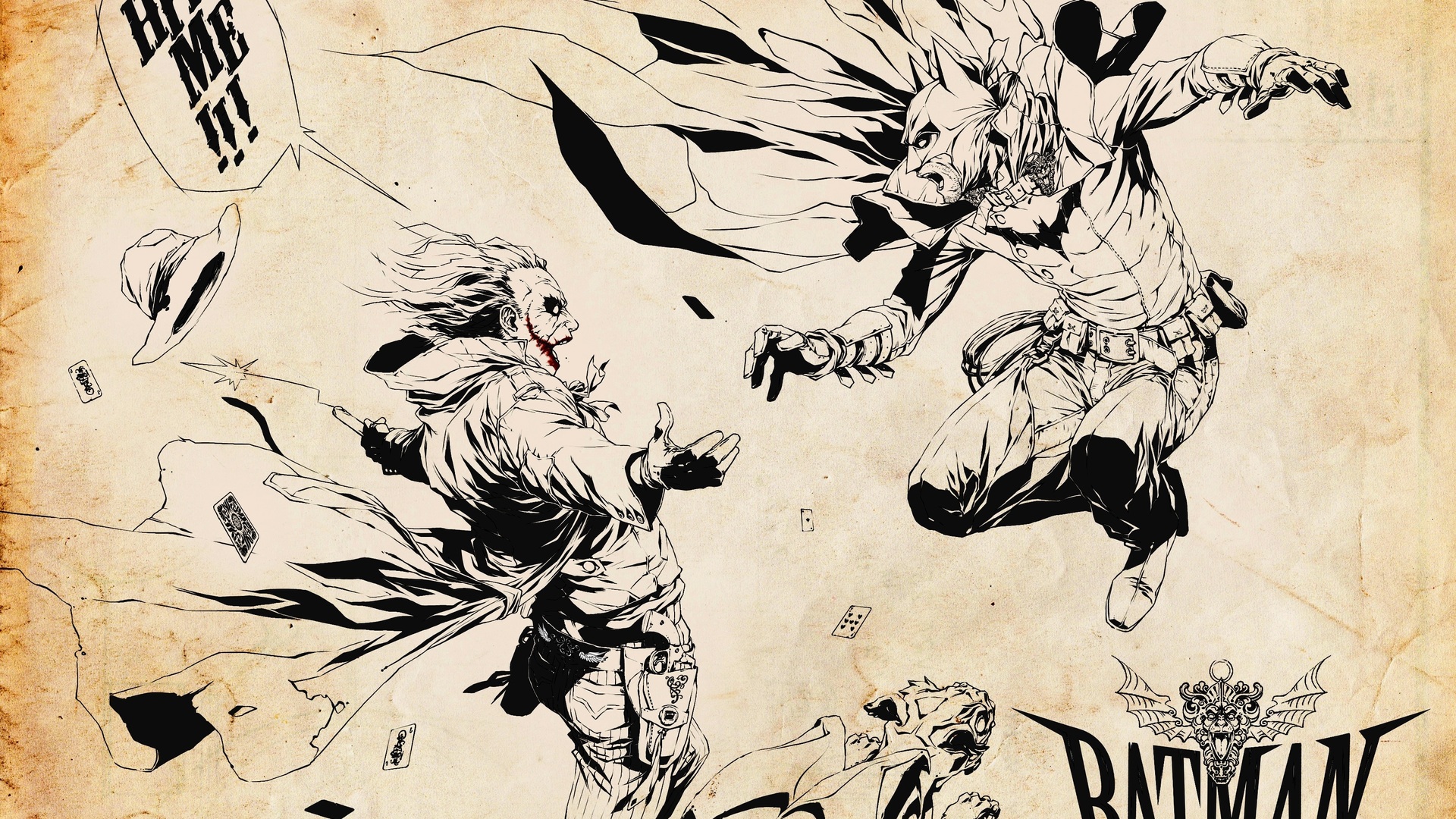 Batman, Batman, Joker, Jocker, Comics Photo - Batman Vs Joker Hit Me - HD Wallpaper 