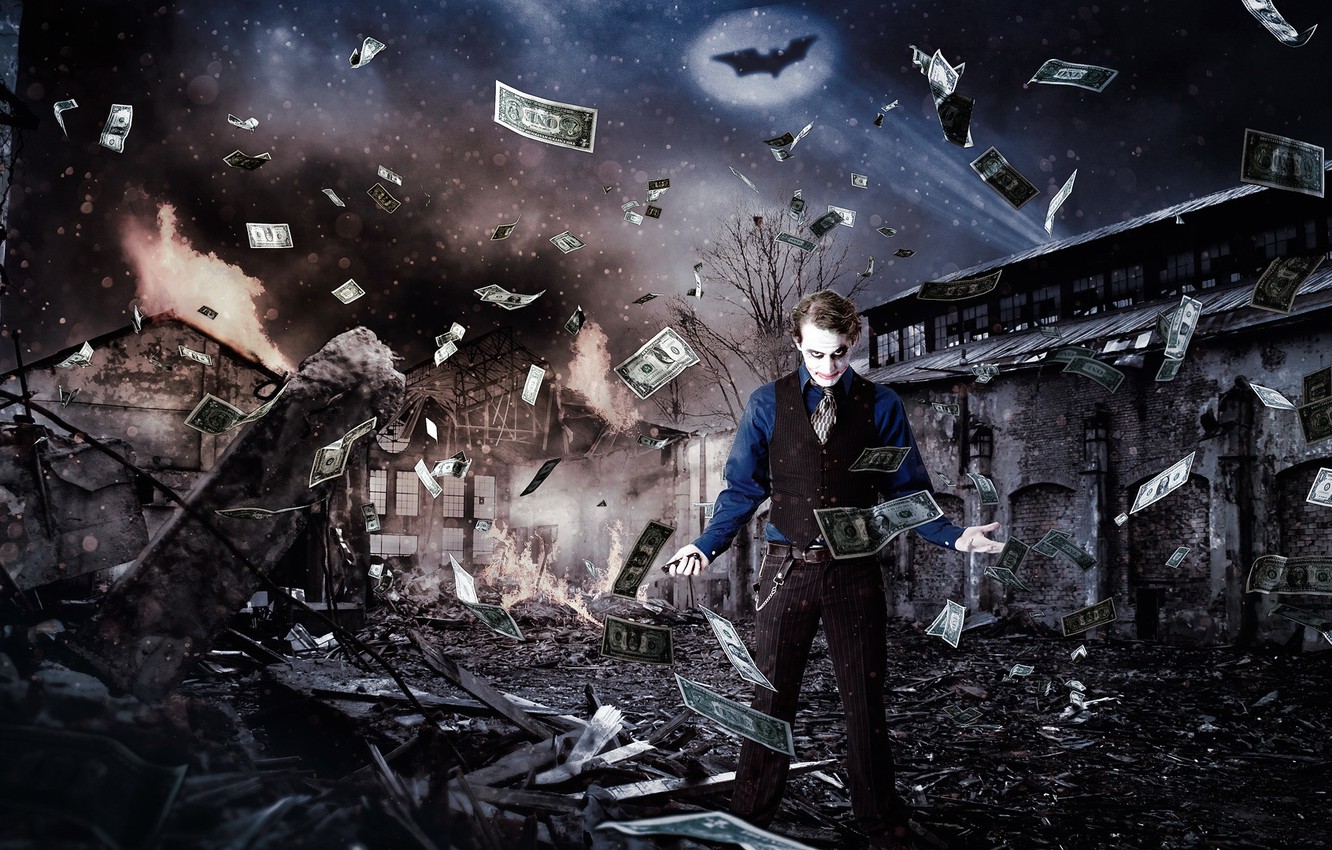 Photo Wallpaper Background, Money, Joker - Pc Game - HD Wallpaper 