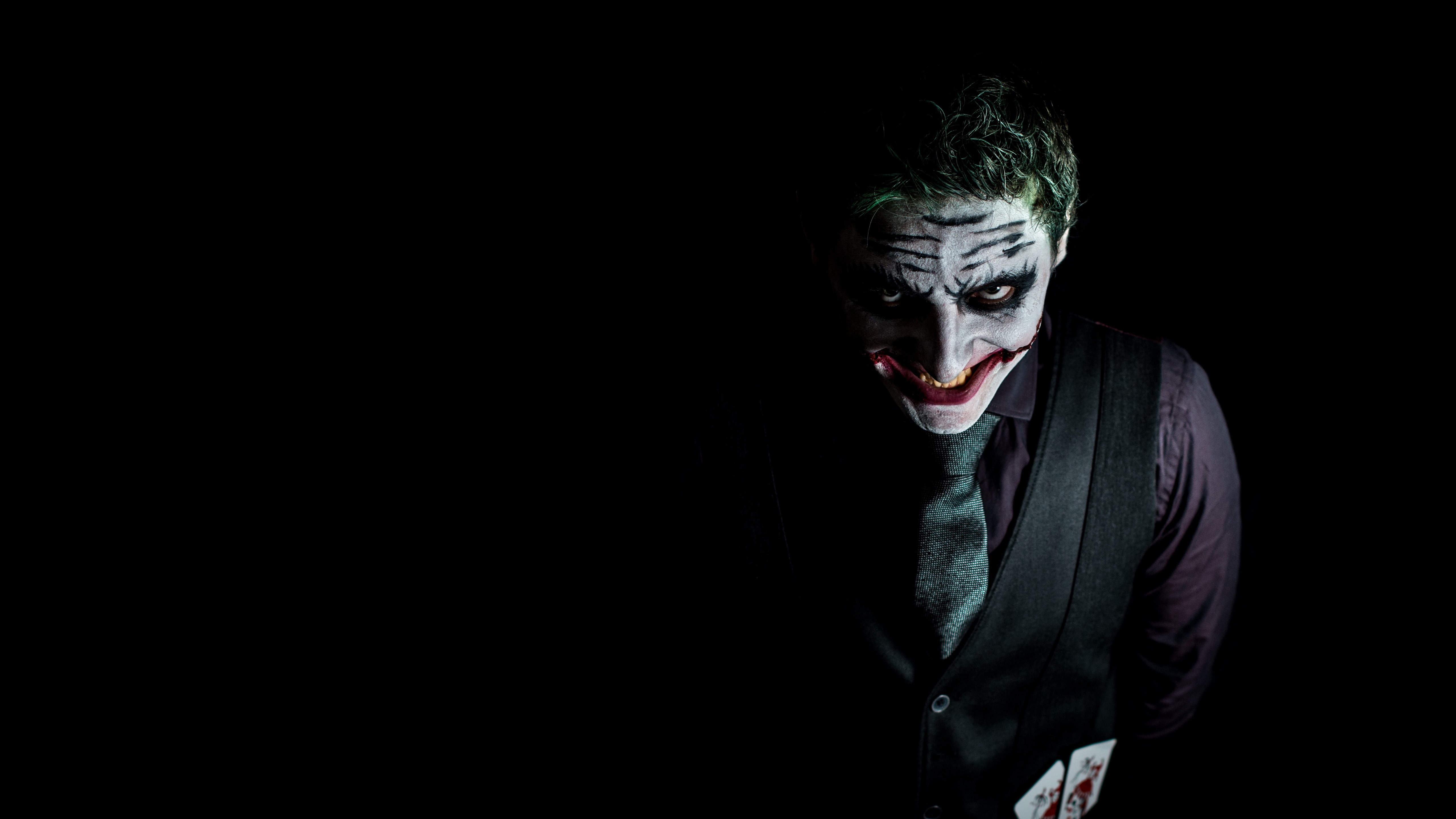 Wallpaper Joker, Black Background - Best Attitude Joker Status For Whatsapp  - 5120x2880 Wallpaper 