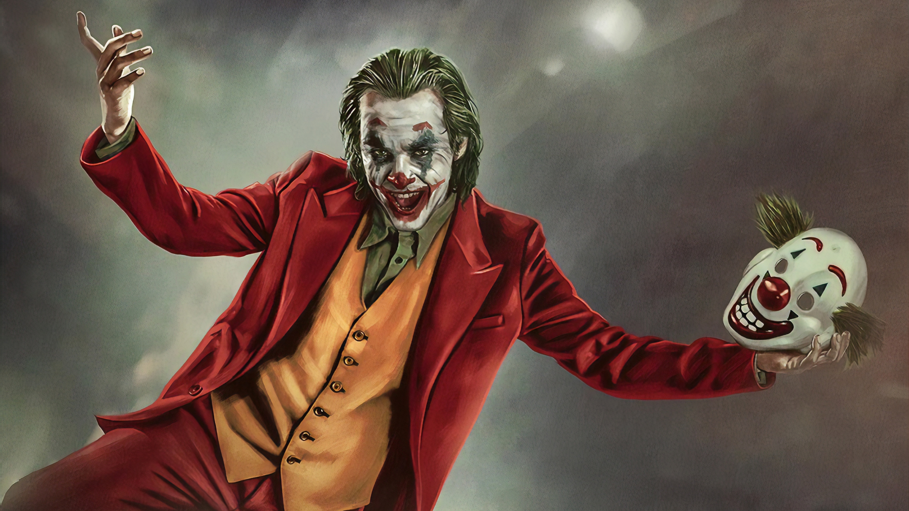 Joker 2019, Artwork, Mask, Smiling - HD Wallpaper 