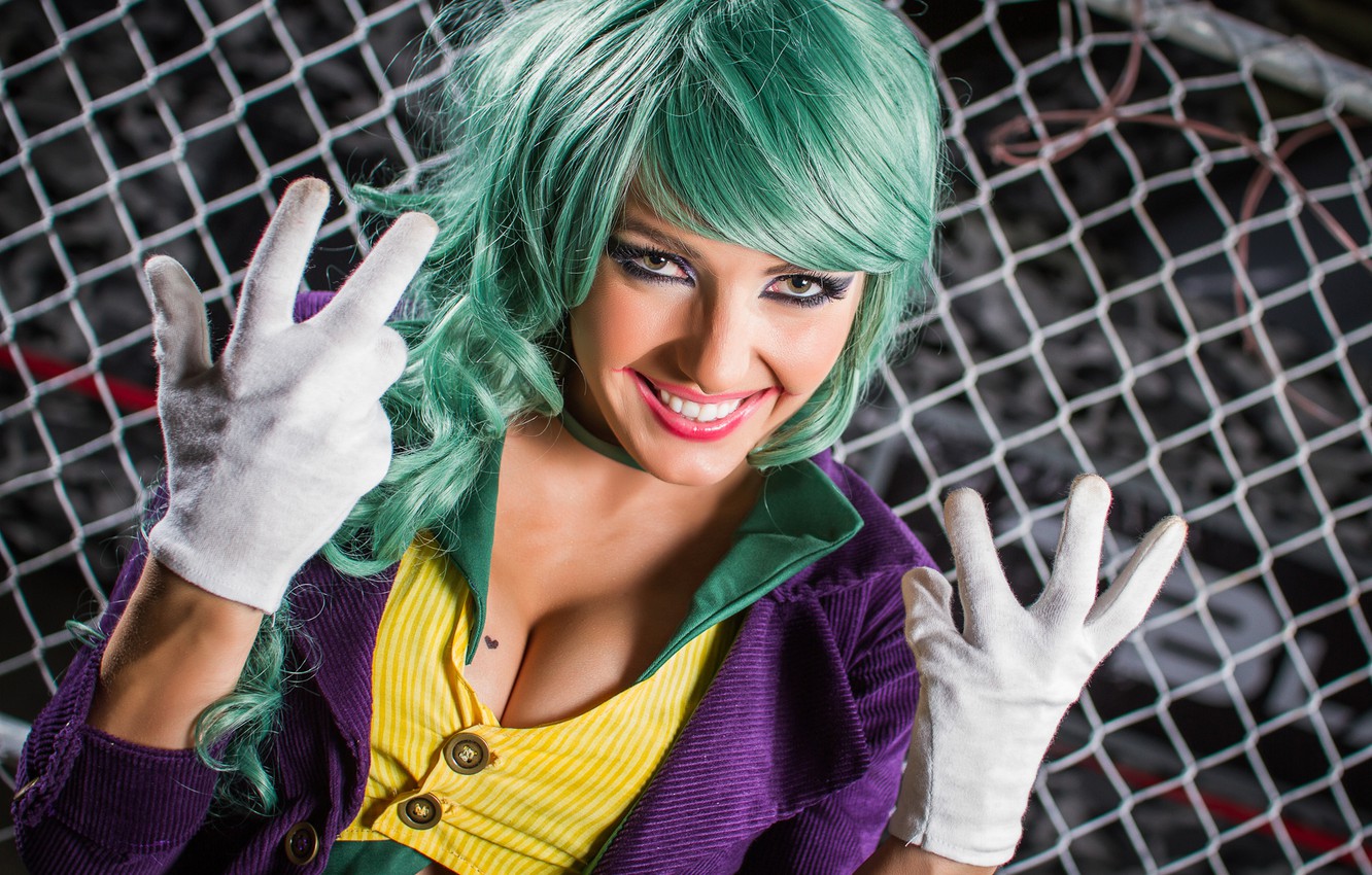 Photo Wallpaper Jessica Nigri, Cosplay Costume, Joker - Jessica Nigri - HD Wallpaper 