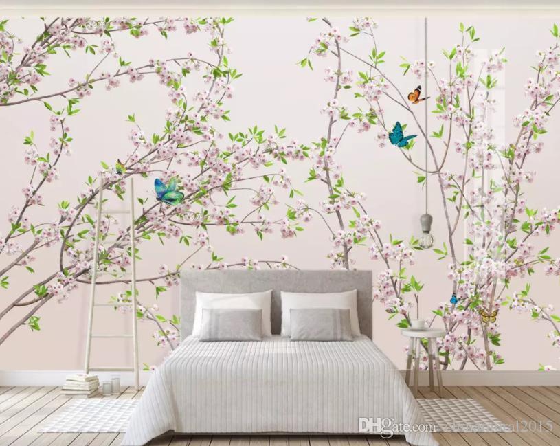 Beautiful Scenery Wallpapers Plum Blossom Peach Blossom - Flower Wall Mural - HD Wallpaper 