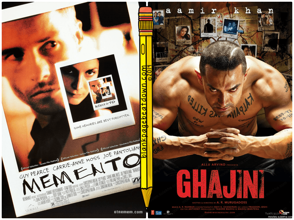 Split Screen Bollywood Hollywood Ghajini Memento Guy - Memento And Inception - HD Wallpaper 