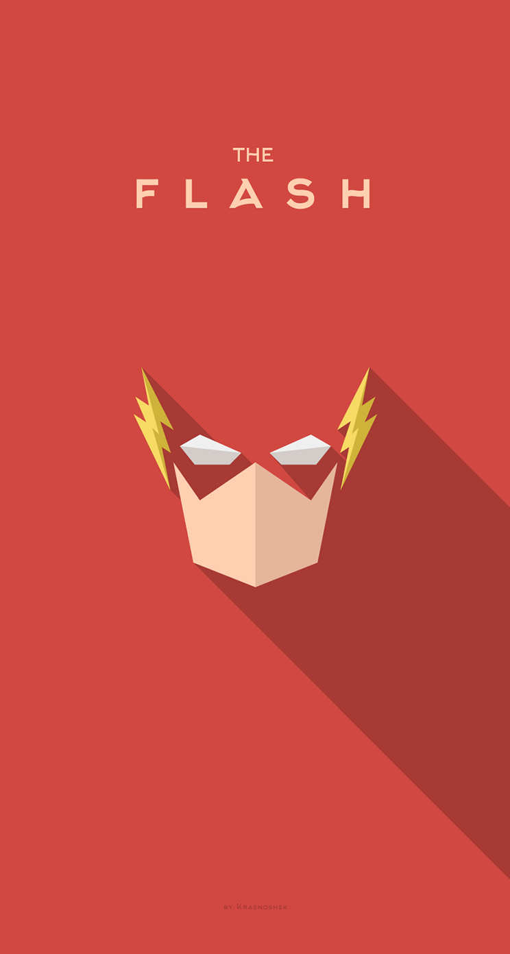 The Flash Free Drew A Poster In Flash Flat Style Available - Flash Wallpaper Handy - HD Wallpaper 