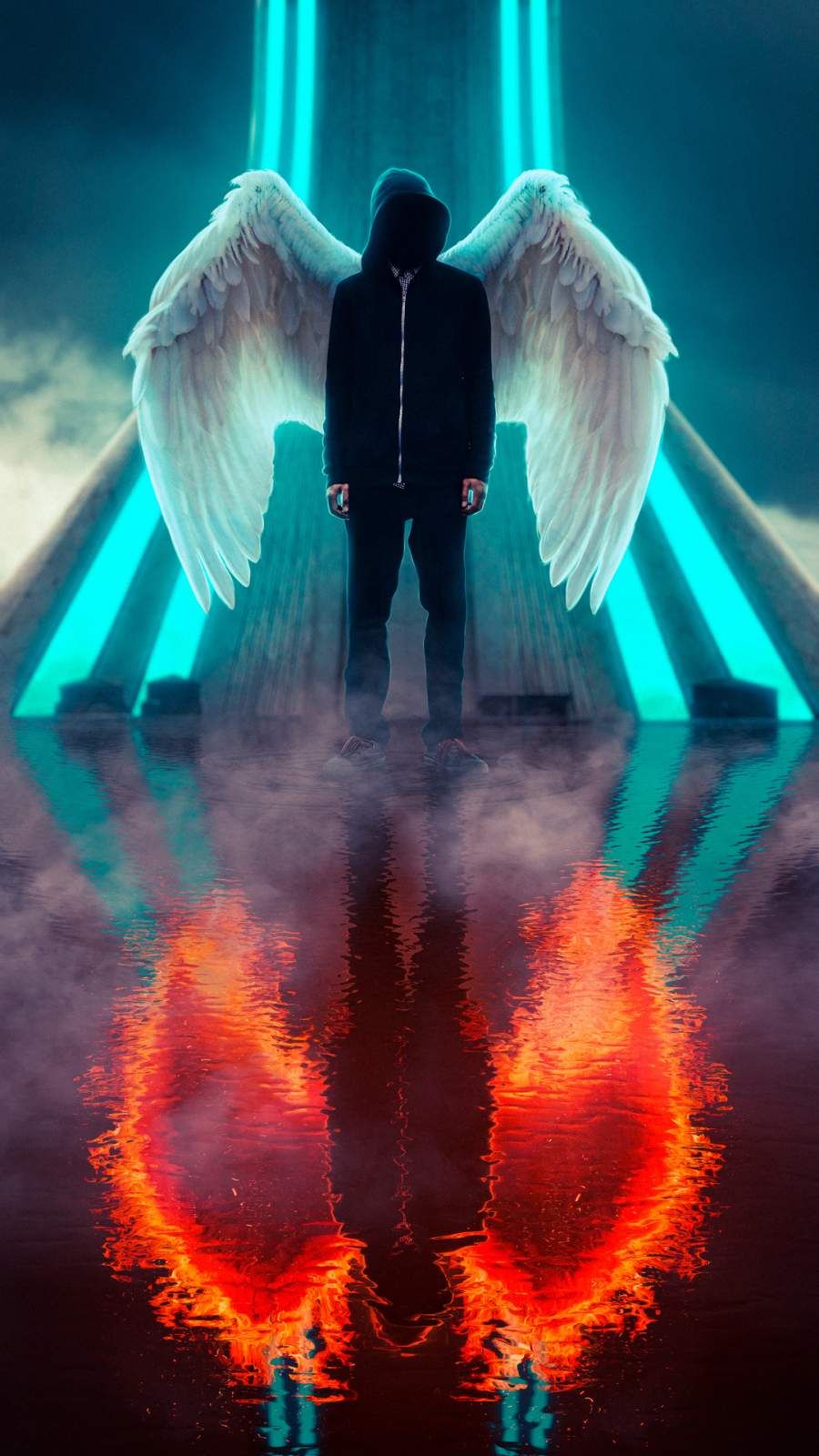 Hoodie Guy Wings - HD Wallpaper 