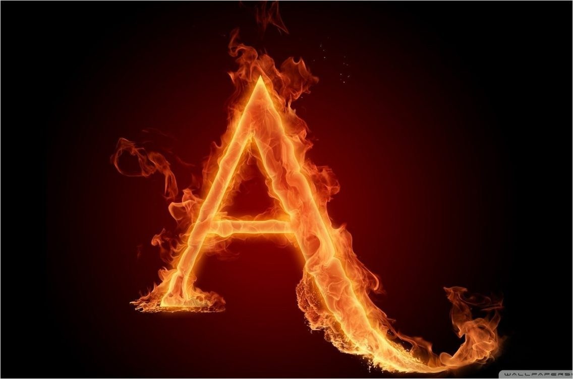Fire Letters - HD Wallpaper 