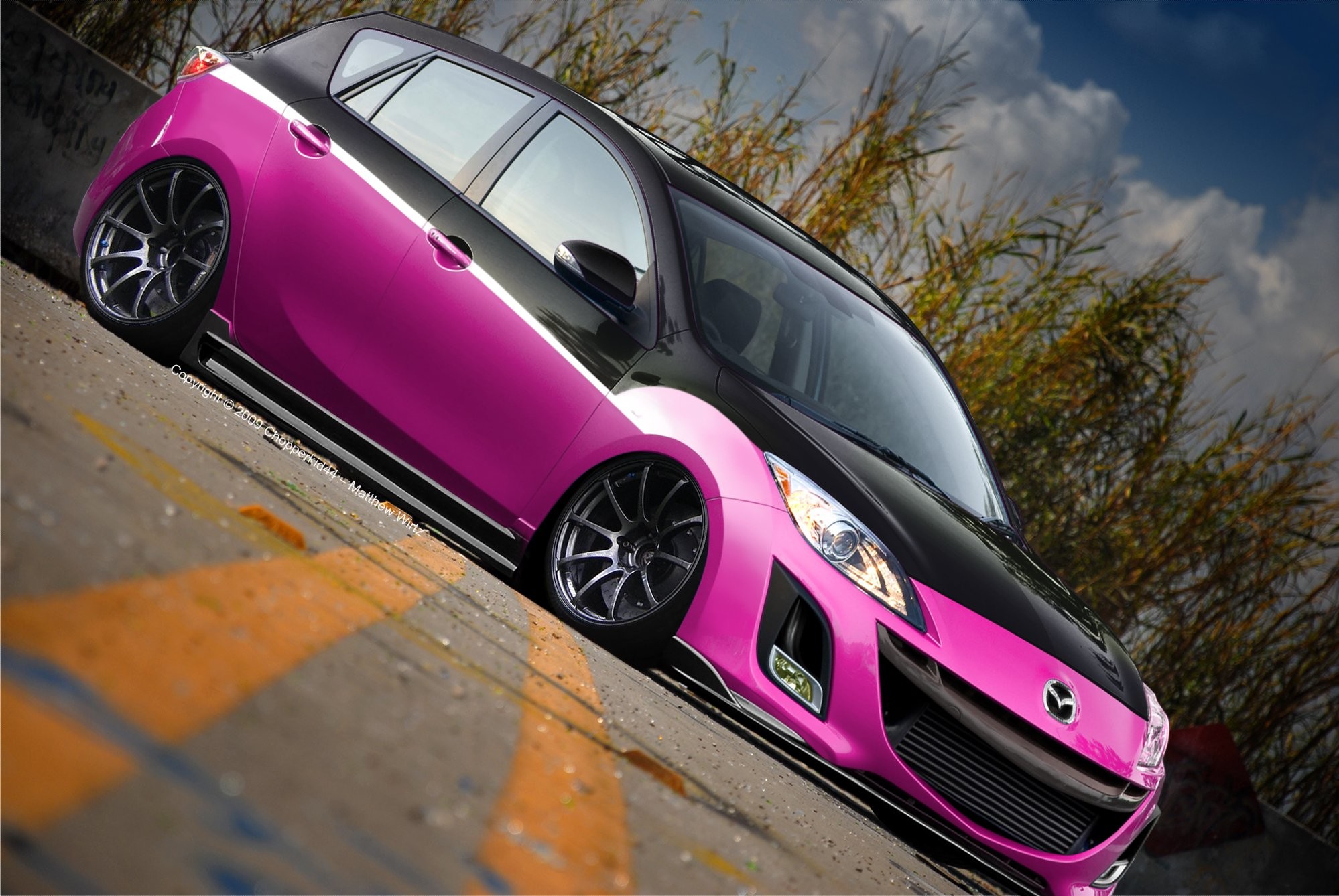 Hot Pink And Black Cars 17 Cool Hd Wallpaper 
 Data-src - Pink And Black Car - HD Wallpaper 