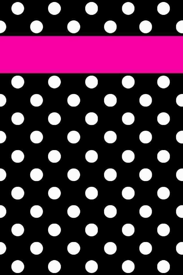 Pink Black And White Polka Dot Background - HD Wallpaper 