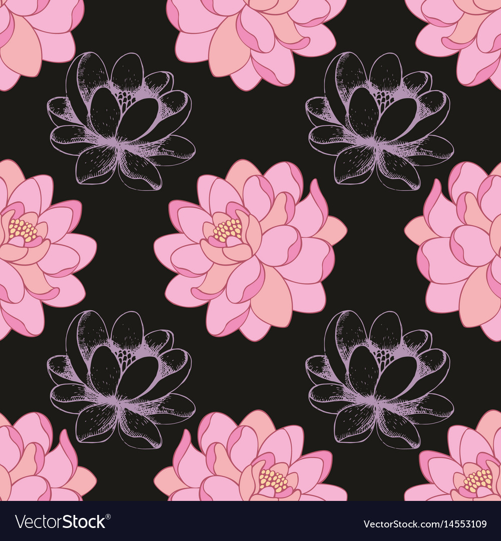 Pink Flowers Black Background - 1000x1080 Wallpaper 