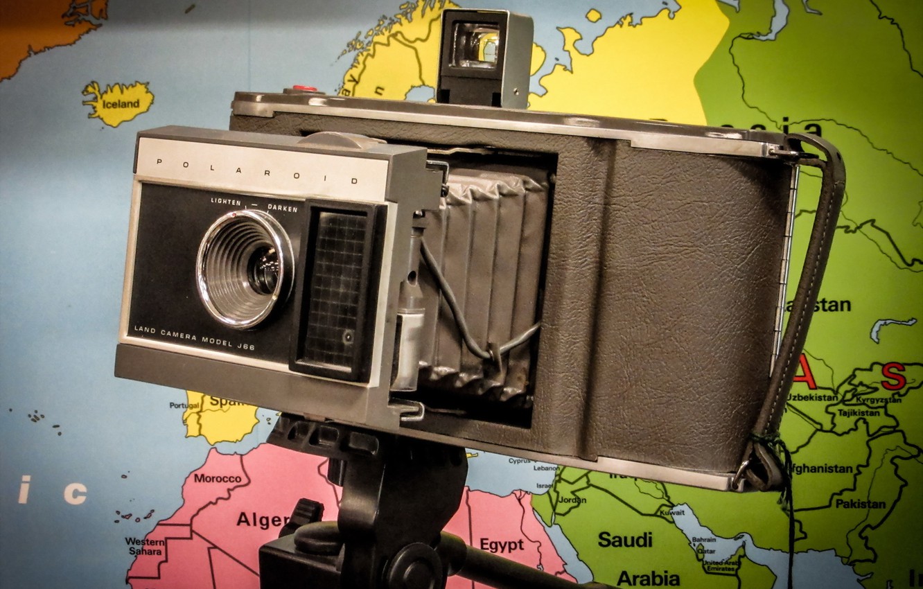 Photo Wallpaper Macro, Background, Camera, Polaroid - Instant Camera - HD Wallpaper 