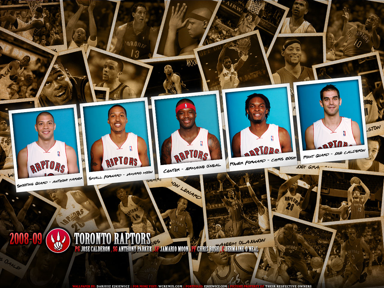 Toronto Raptors Polaroid Wallpaper - Toronto Raptors 2009 - HD Wallpaper 