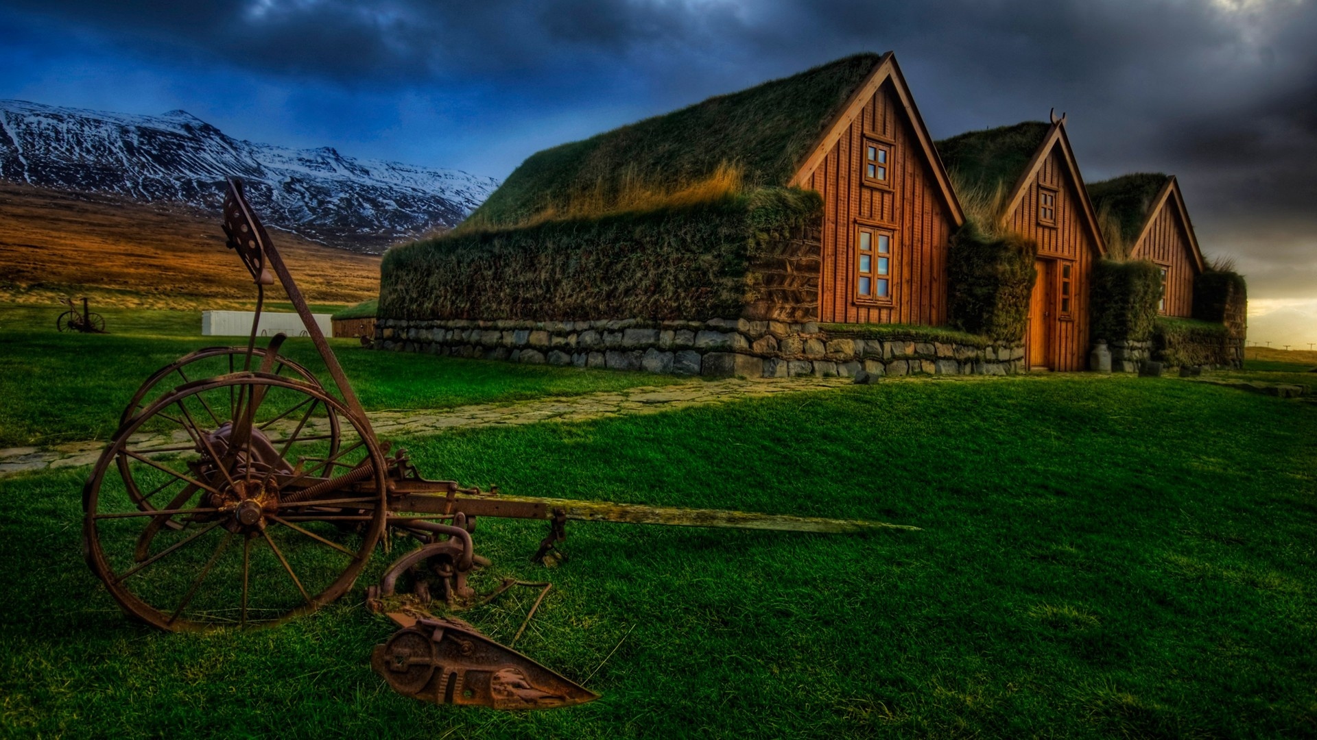 Wallpaper Homes, Old, Grass, Country - HD Wallpaper 