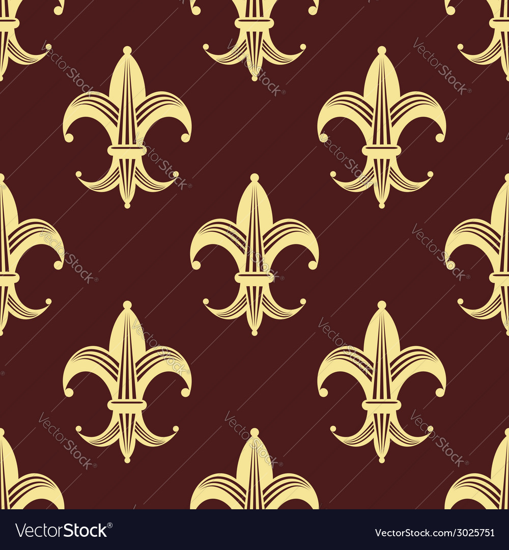 Seamless Golden Fleur De Lis - HD Wallpaper 