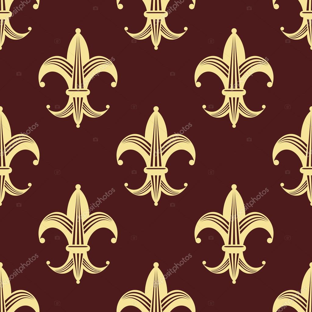 Seamless Golden Fleur De Lis - HD Wallpaper 