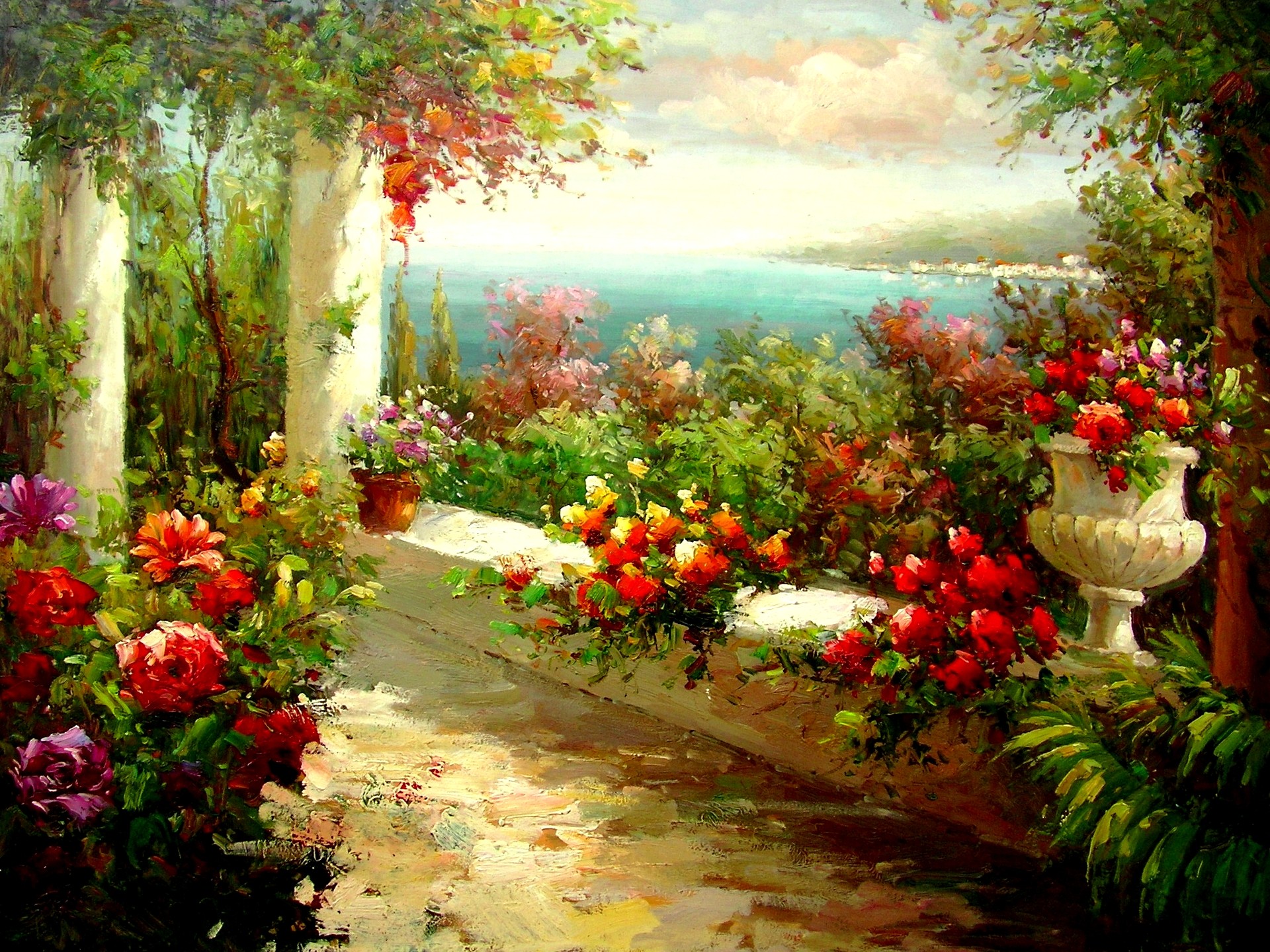 Vintage Flower Painting Background - 1920x1440 Wallpaper Vintage Flower Painting Background - 1920x1440 Wallpaper