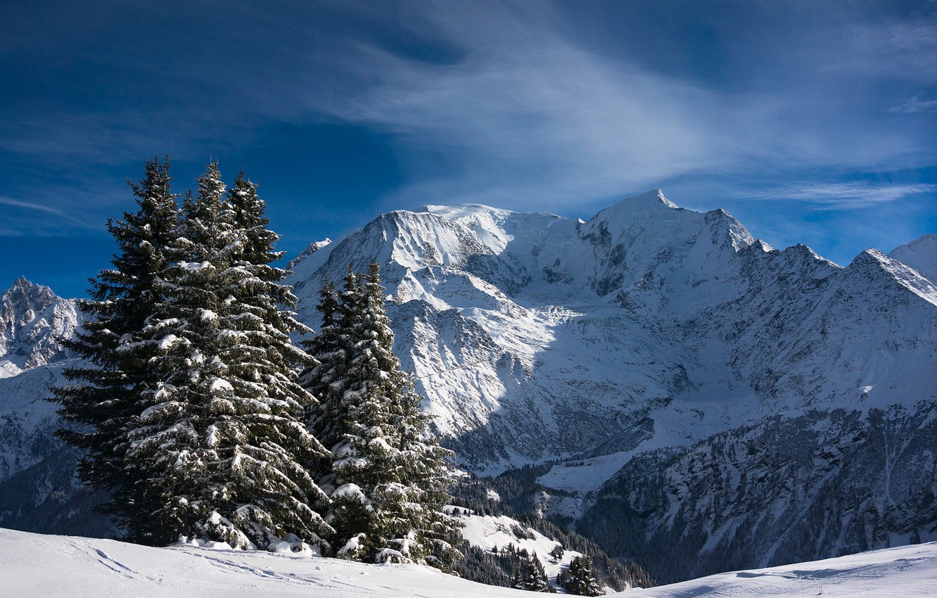 Photo Wallpaper Snow, Mountains, France, Ate, Alps, - Chamonix - HD Wallpaper 