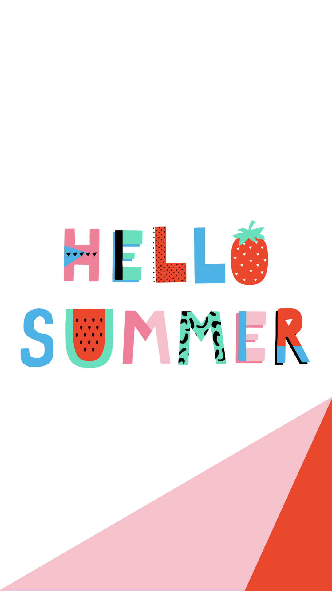 Hello Summer Smart Phone Wallpaper - Strawberry - HD Wallpaper 
