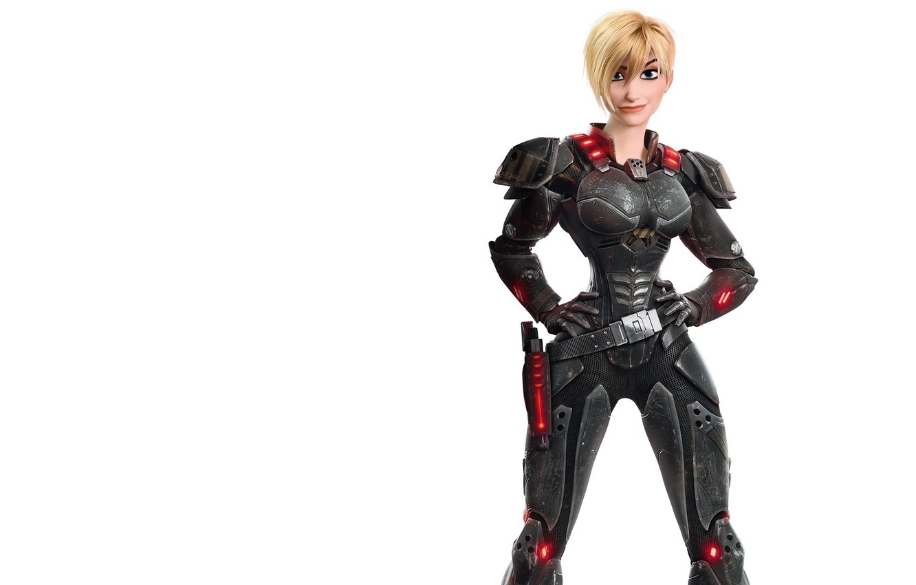 Photo Wallpaper Girl, Blonde, Costume, White Background, - Wreck It Ralph Sergeant Calhoun Costume - HD Wallpaper 
