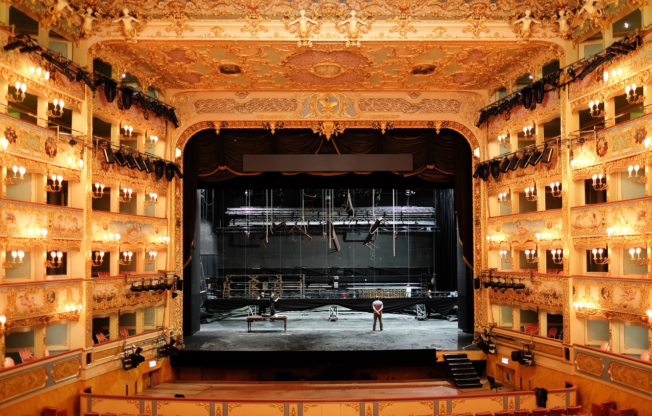 Photo Wallpaper Scene, Theatre, Opera House, Teatro - Robilant Voena St Moritz - HD Wallpaper 