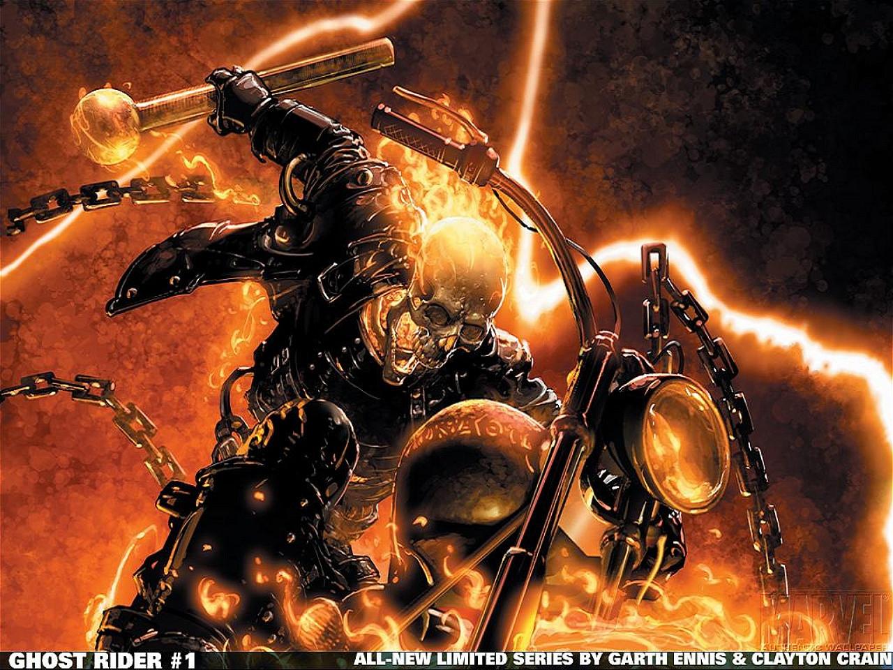 Hd Ghost Rider 4k Images - Ghost Rider In Bike - 1280x960 Wallpaper -  