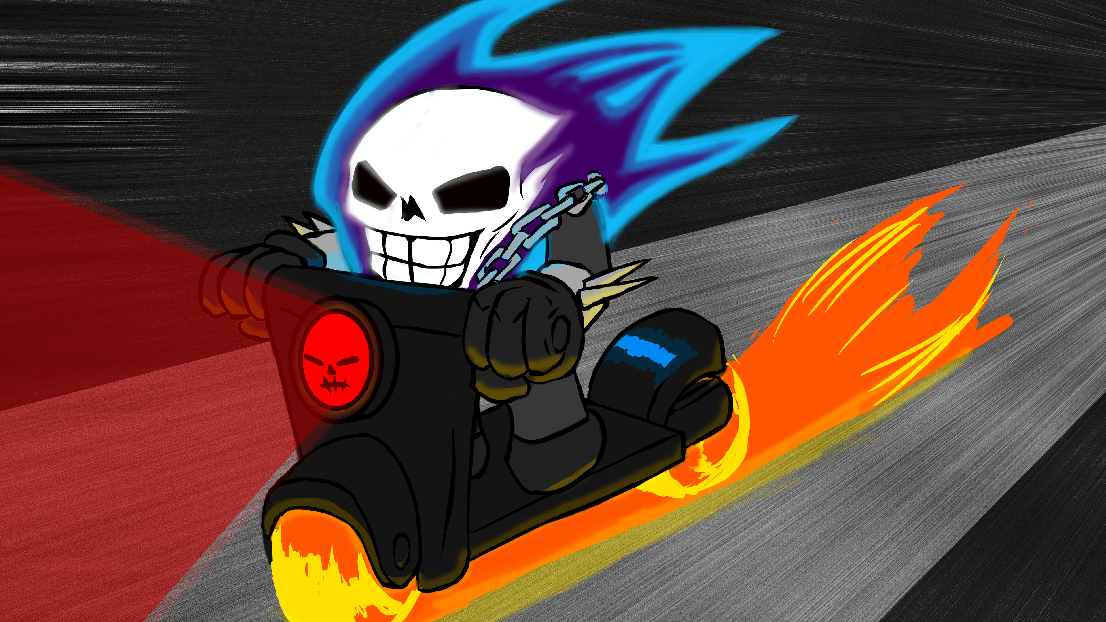 Ghost Rider Artwork 5k - Wallpaper - HD Wallpaper 